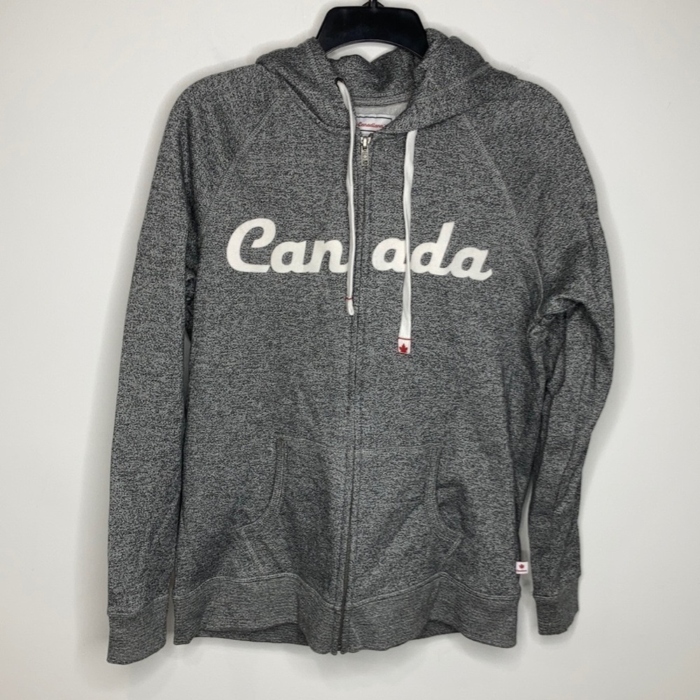 Canadiana‎ full zip gray jacket size large